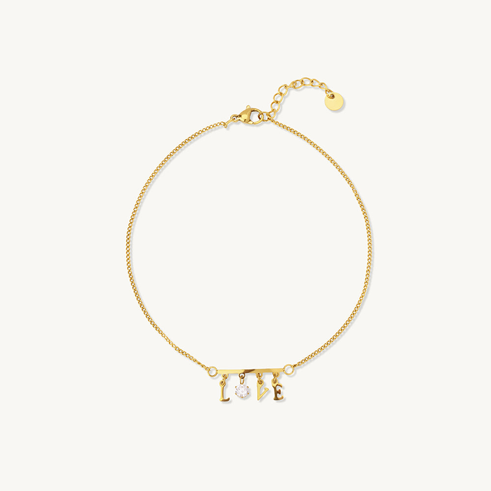 Elegant Love Charm Anklet