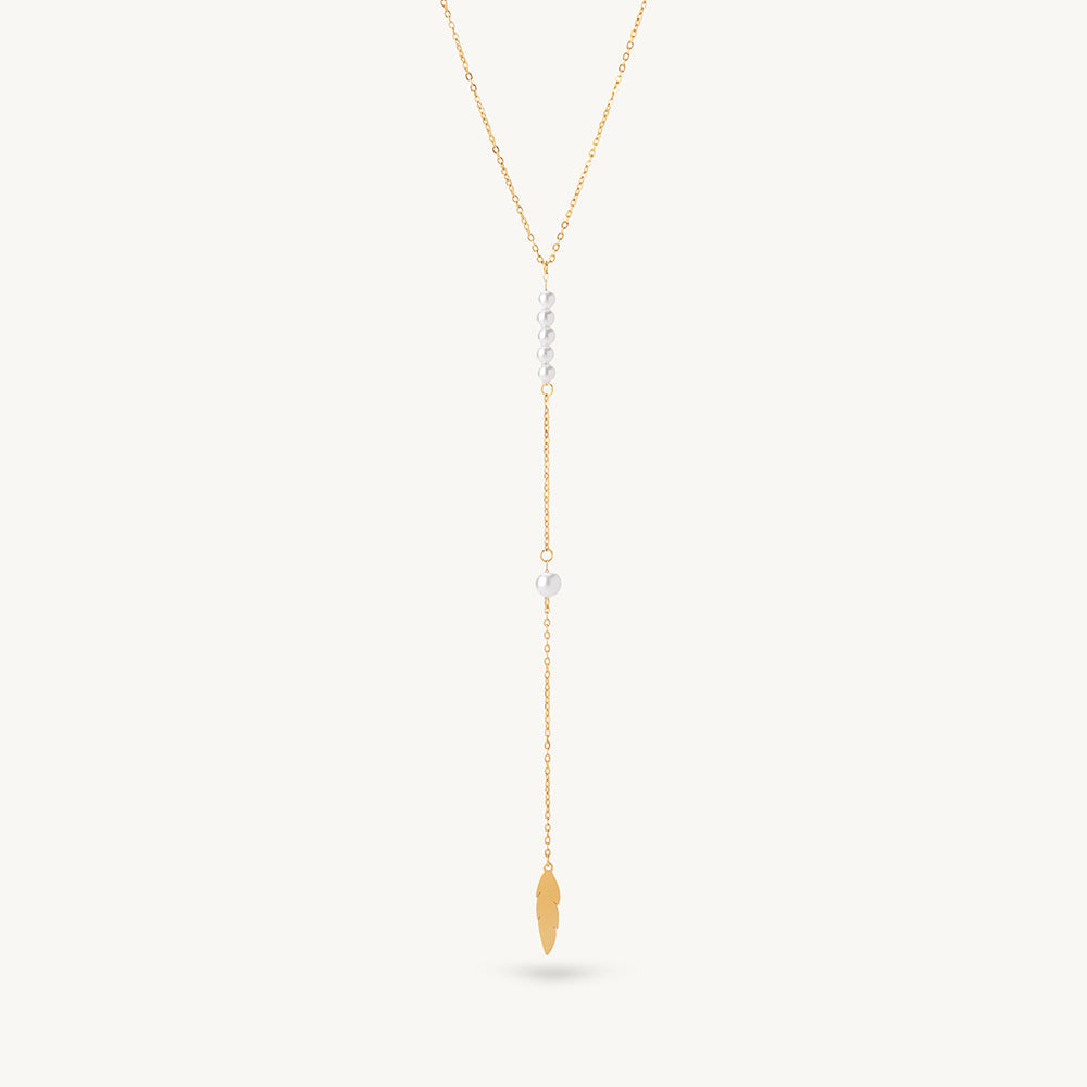 Drift Pearl Lariat Necklace