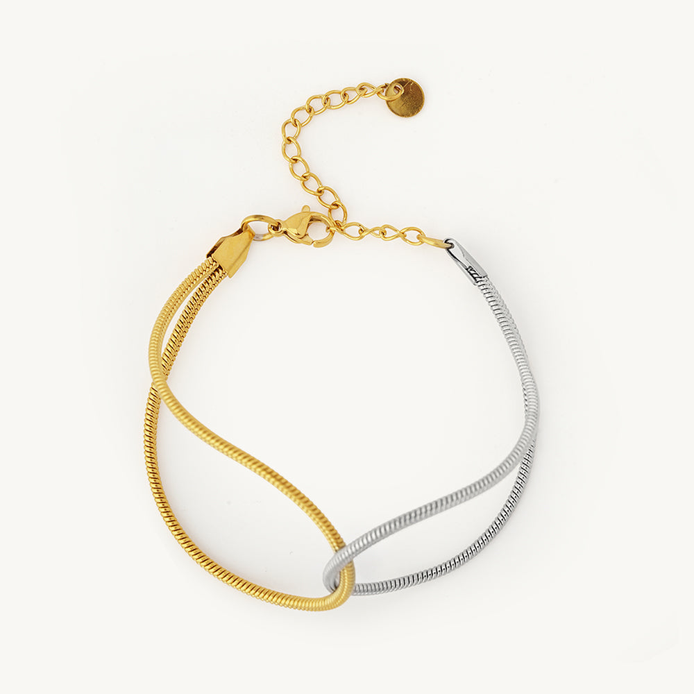 Elegant Dual Tone Bracelet