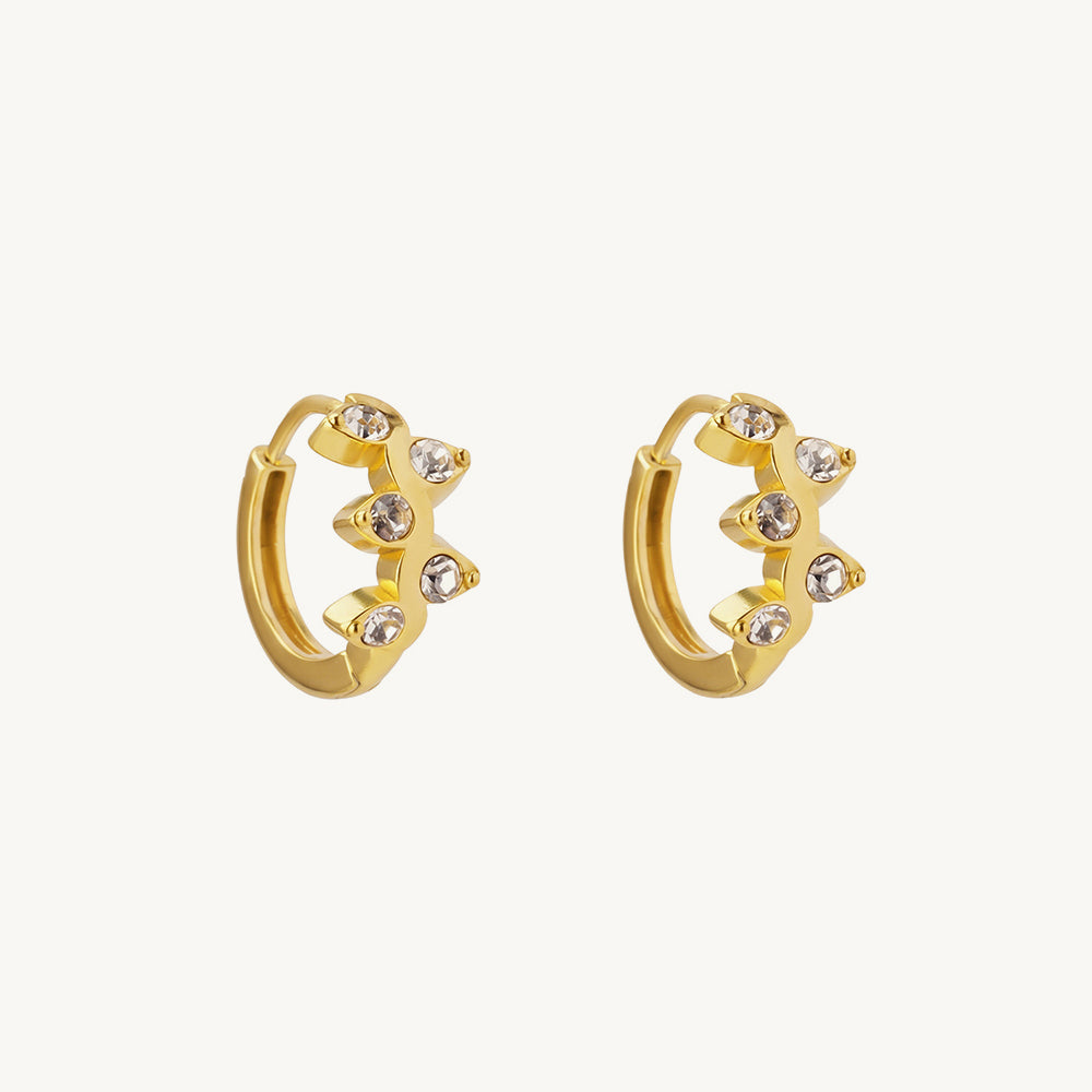 Frost Petal Hoop Earrings
