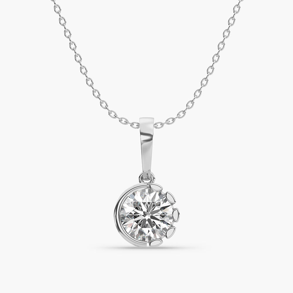 925 Sterling Silver Luna Pendant Necklace