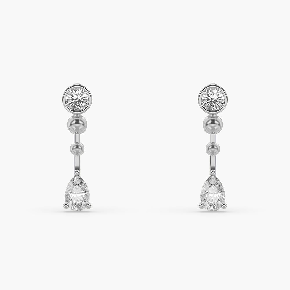 925 Sterling Silver Bauble Drop Earrings