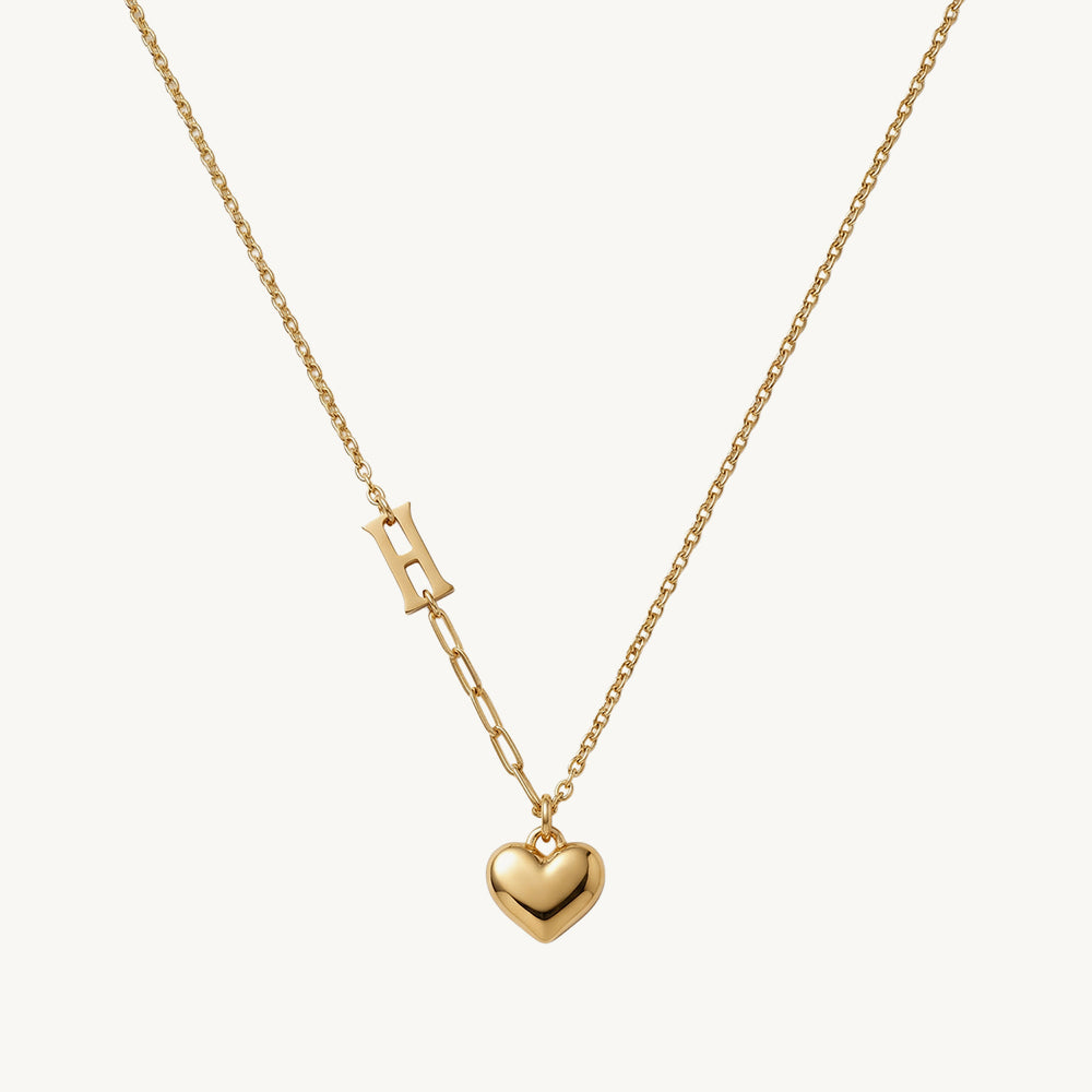 Trendy Heart Drop Necklace