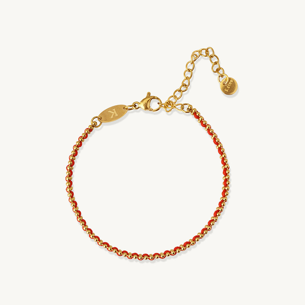 Elegant Crimson Chain Bracelet