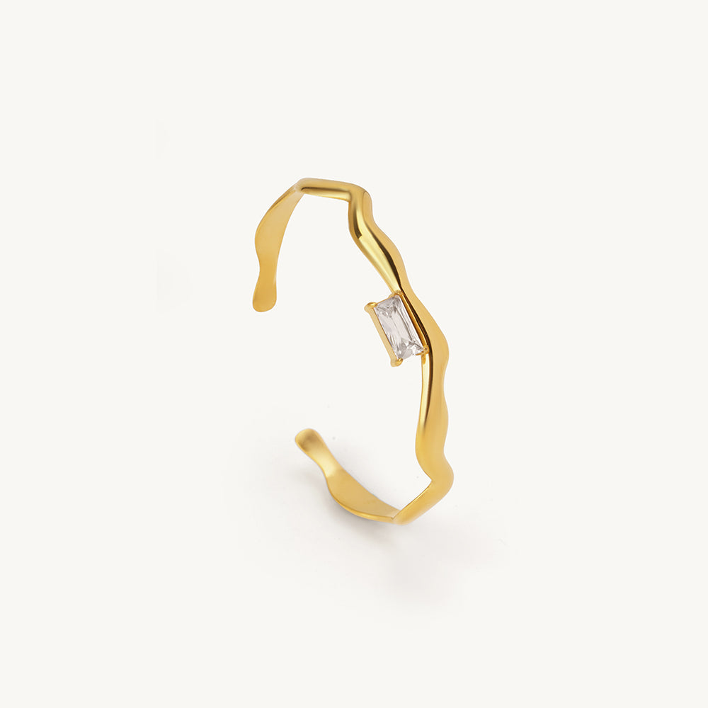 Sculpted Wave Elegance Bracelet