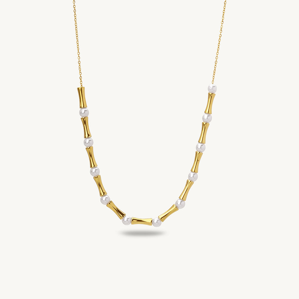 Mini Bar Pearl Accent Necklace