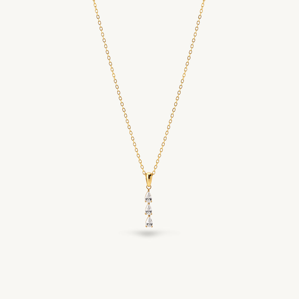 Trio Spark Accent Pendant Necklace