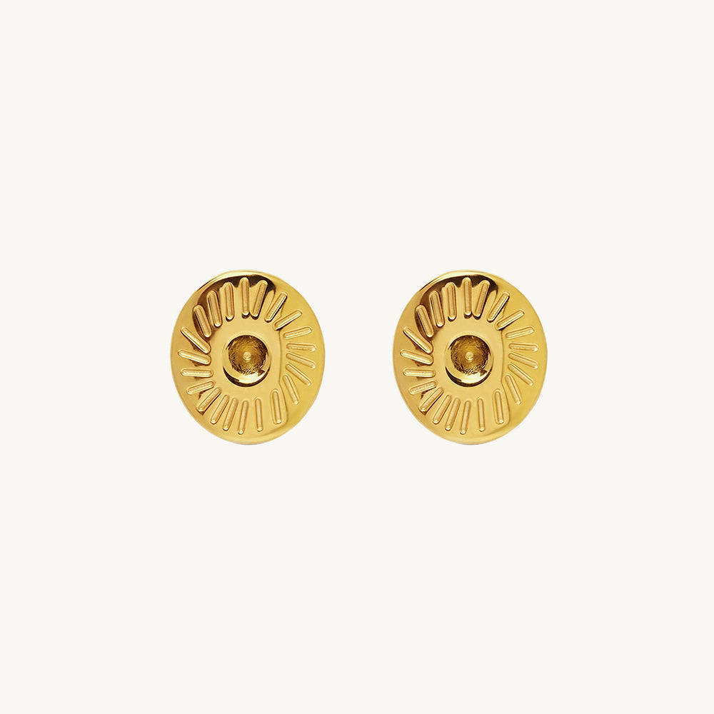 Vintage Sunburst Stud Earrings