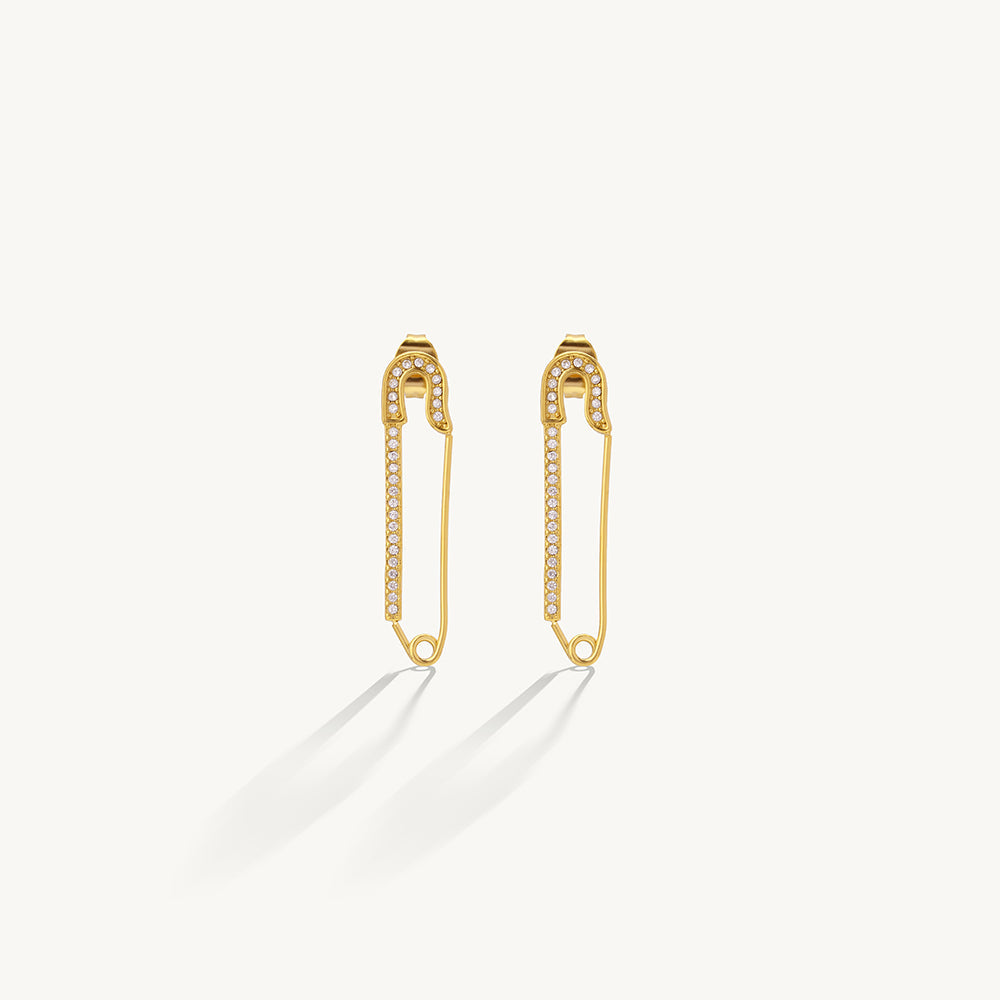 Street Style Safety Pin Earrings
