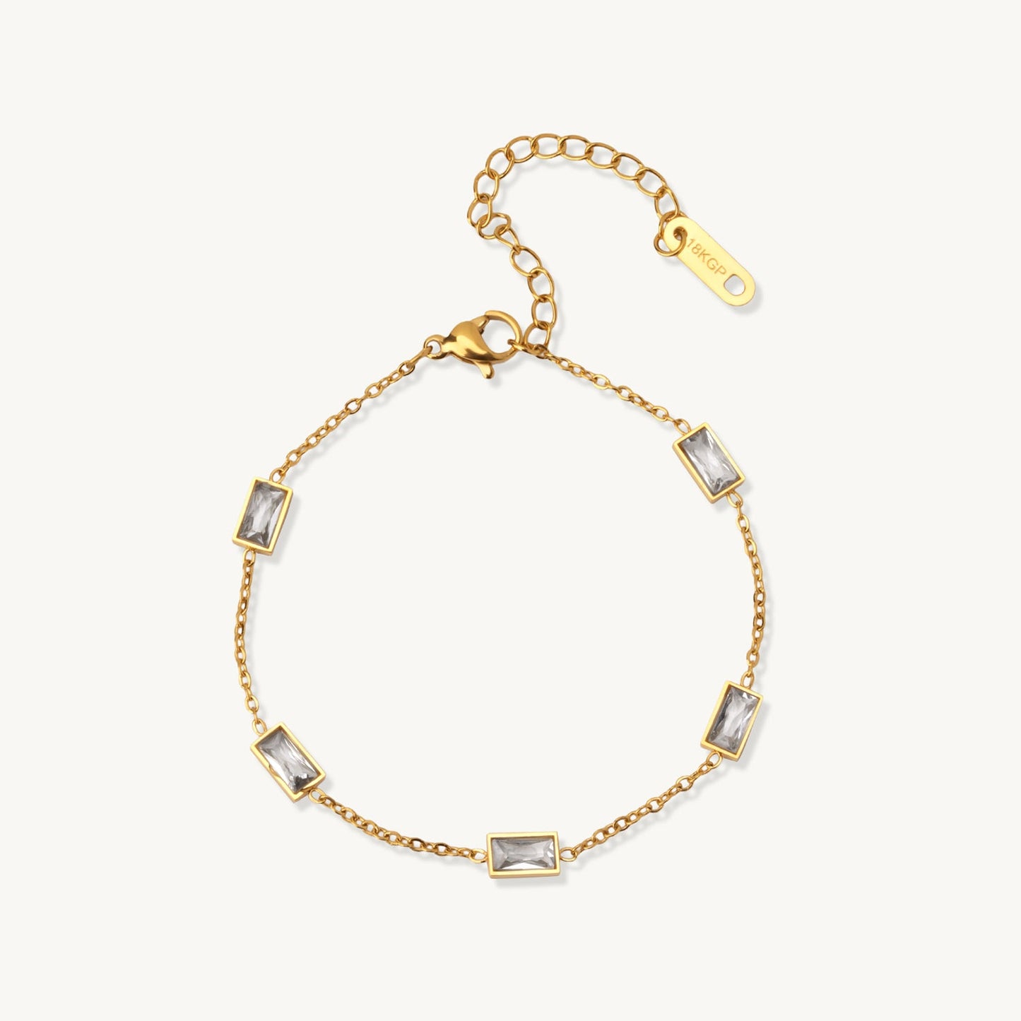 Rectangle Stone Spark Station Bracelet