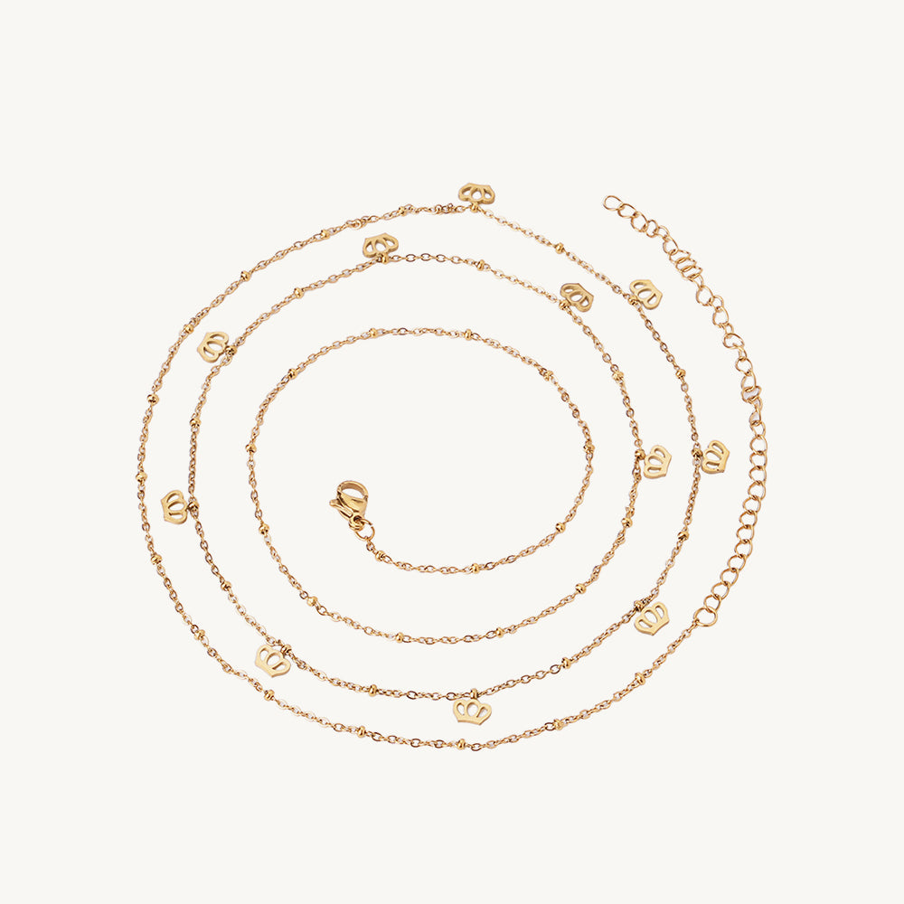 Mini Dangling Crown Charm Waist Chain