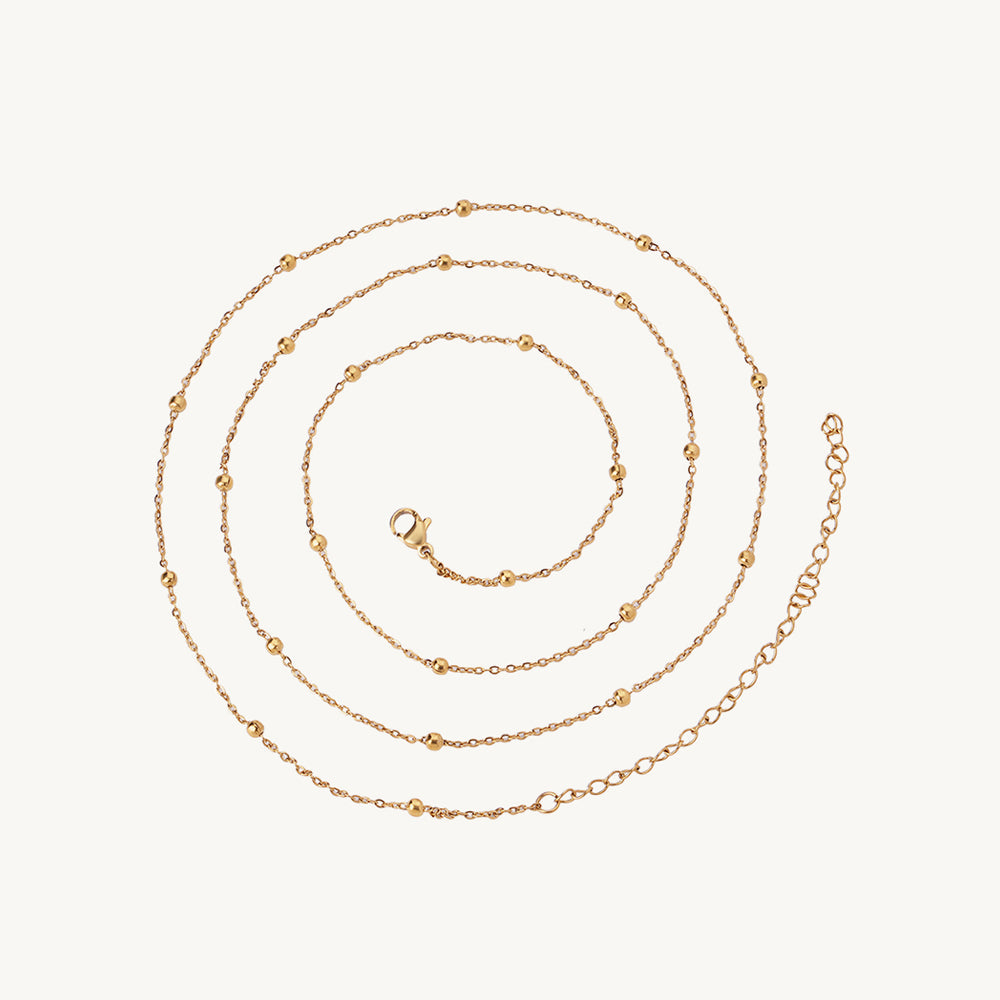 Subtle Linear Bead Accent Waist Chain