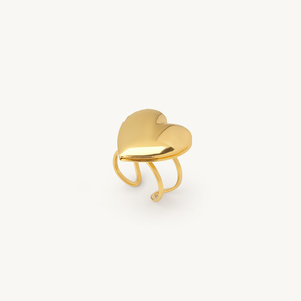 Bold Open Heart Dome Ring