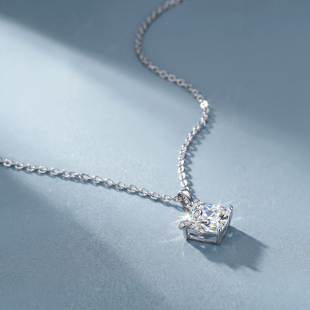 Petite Fleur Solitaire 925 Sterling Silver Necklace