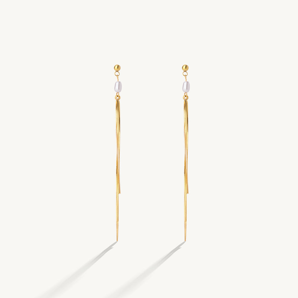 Delicate Tassel Bar Dangle Earrings