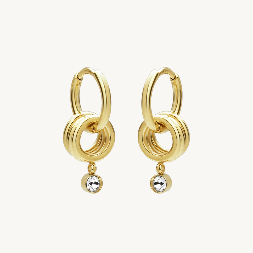 Tri Loop Drop Earrings