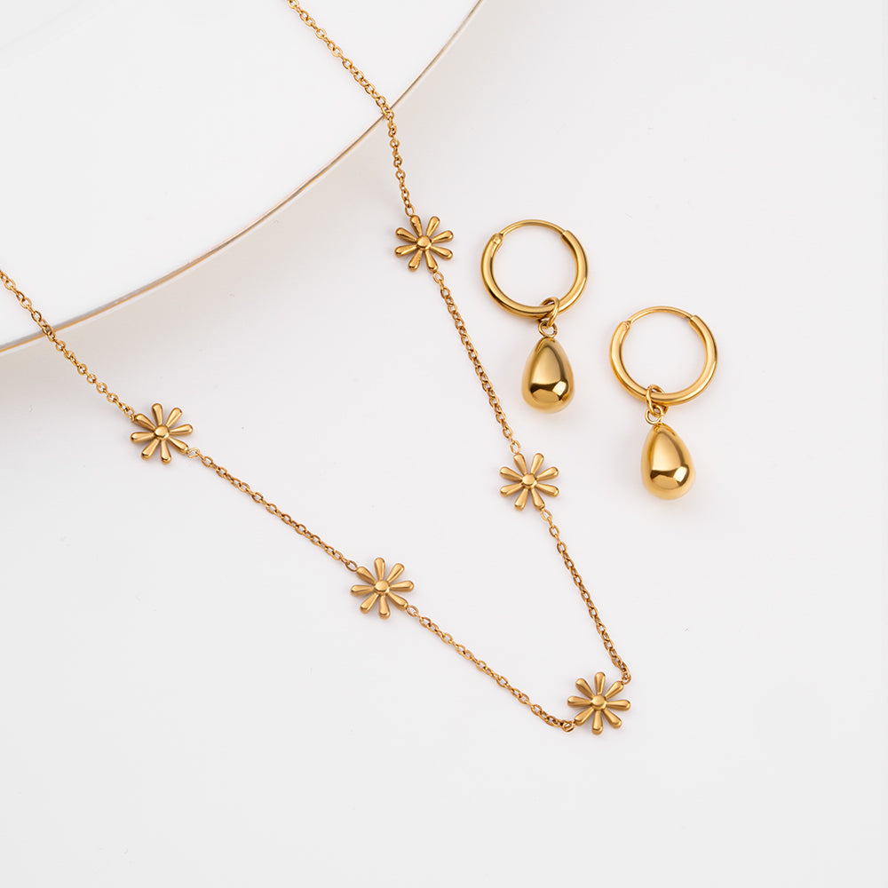 Fresh Bloom Waterdrop Jewellery Set