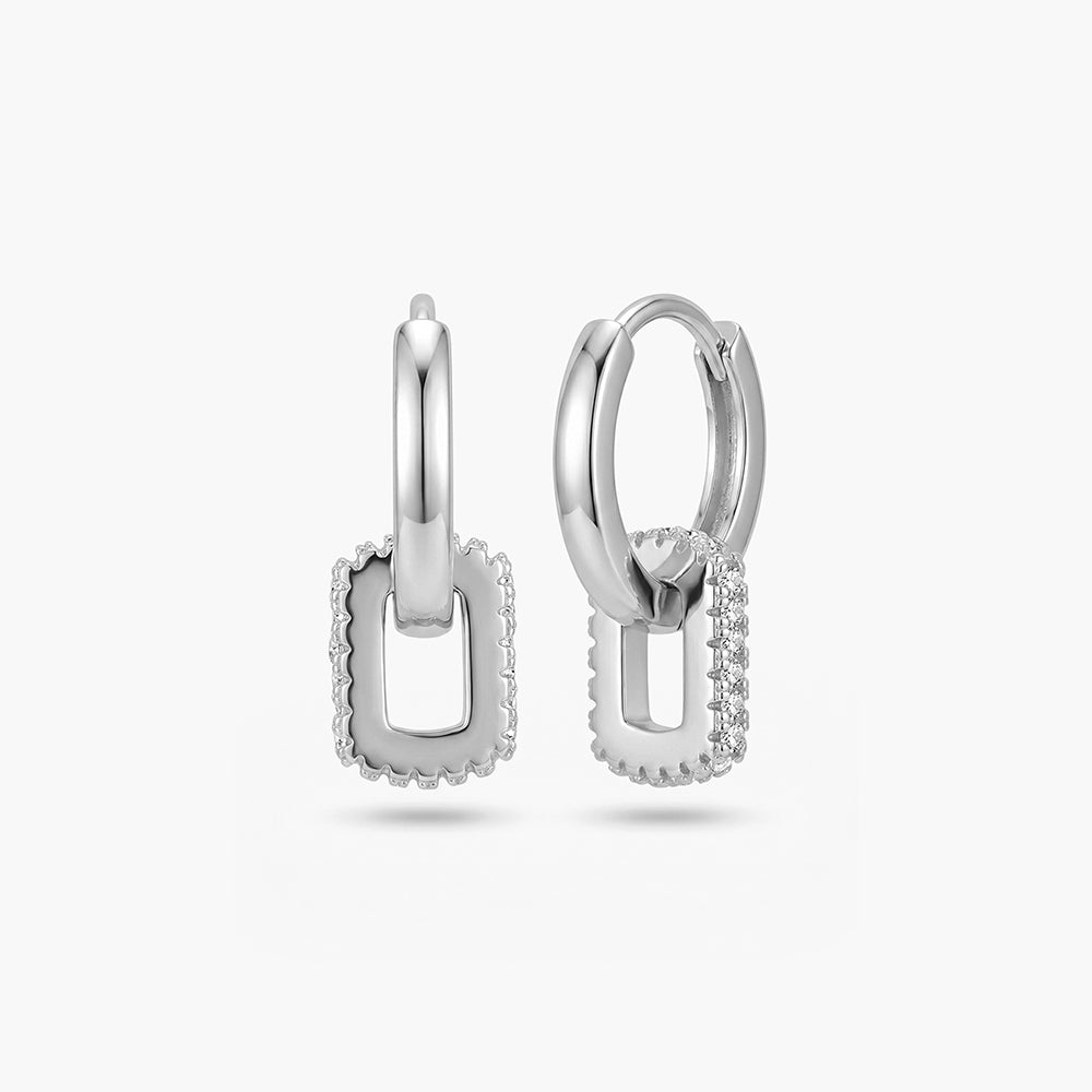 Interwind Chic Frame 925 Sterling Silver Earrings