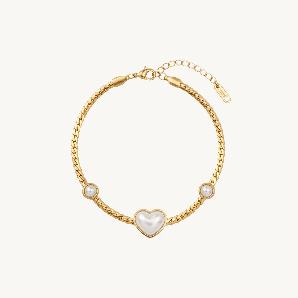 Amora Pearl Heart Bracelet