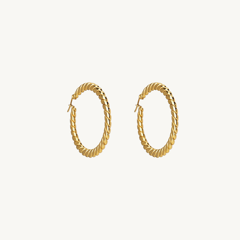 Aurex Twist Hoop Earrings