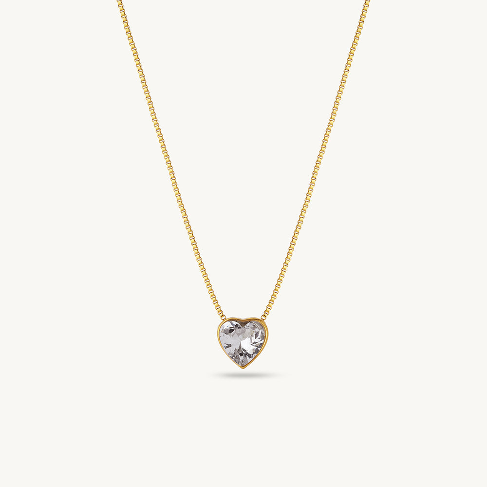 Celestial Spark Heart Necklace