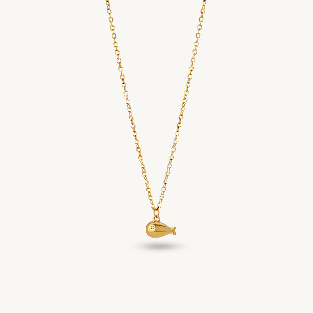 Elegant Fish Charm Necklace