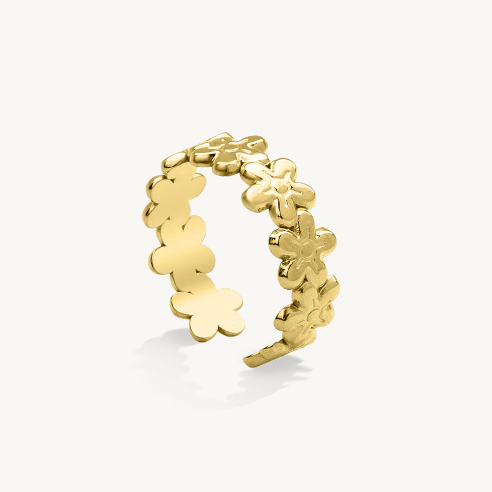 Glided Crownlace Ring