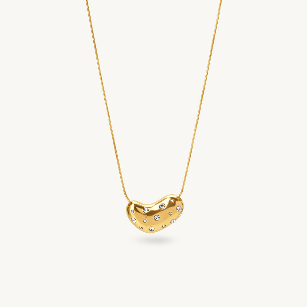Abstract Heart Sculpt Necklace