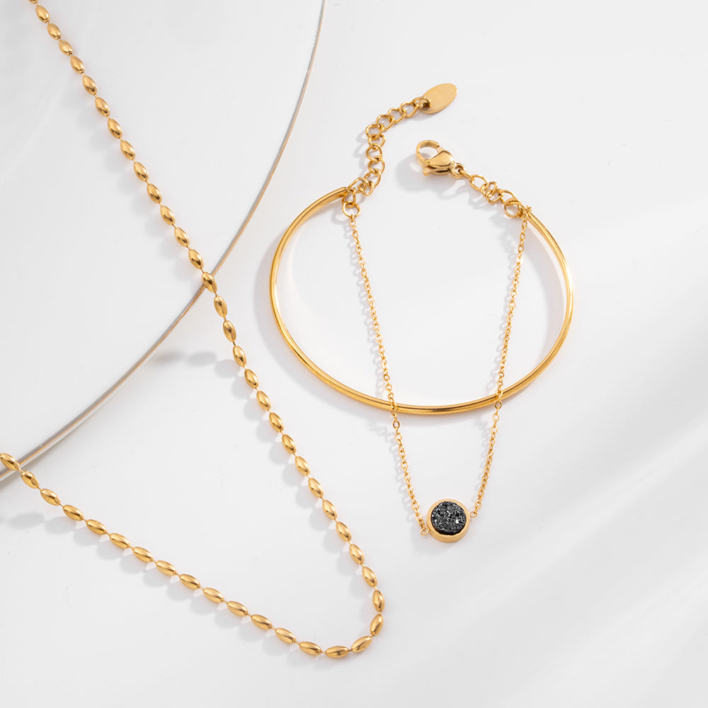 Classic Bead Lustre Stone Set
