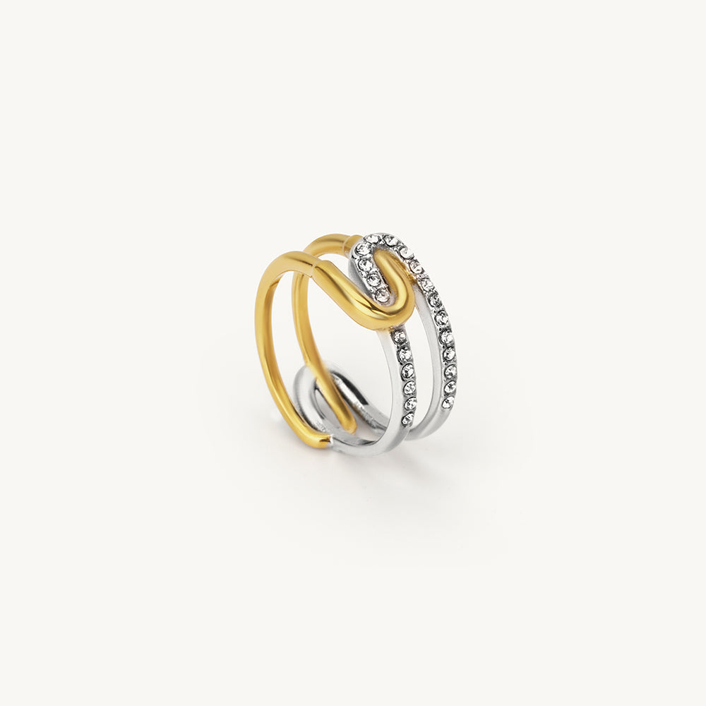 Fusion Interlock Sparkle Ring