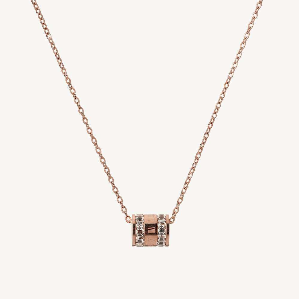Crystal Halo Bar Necklace