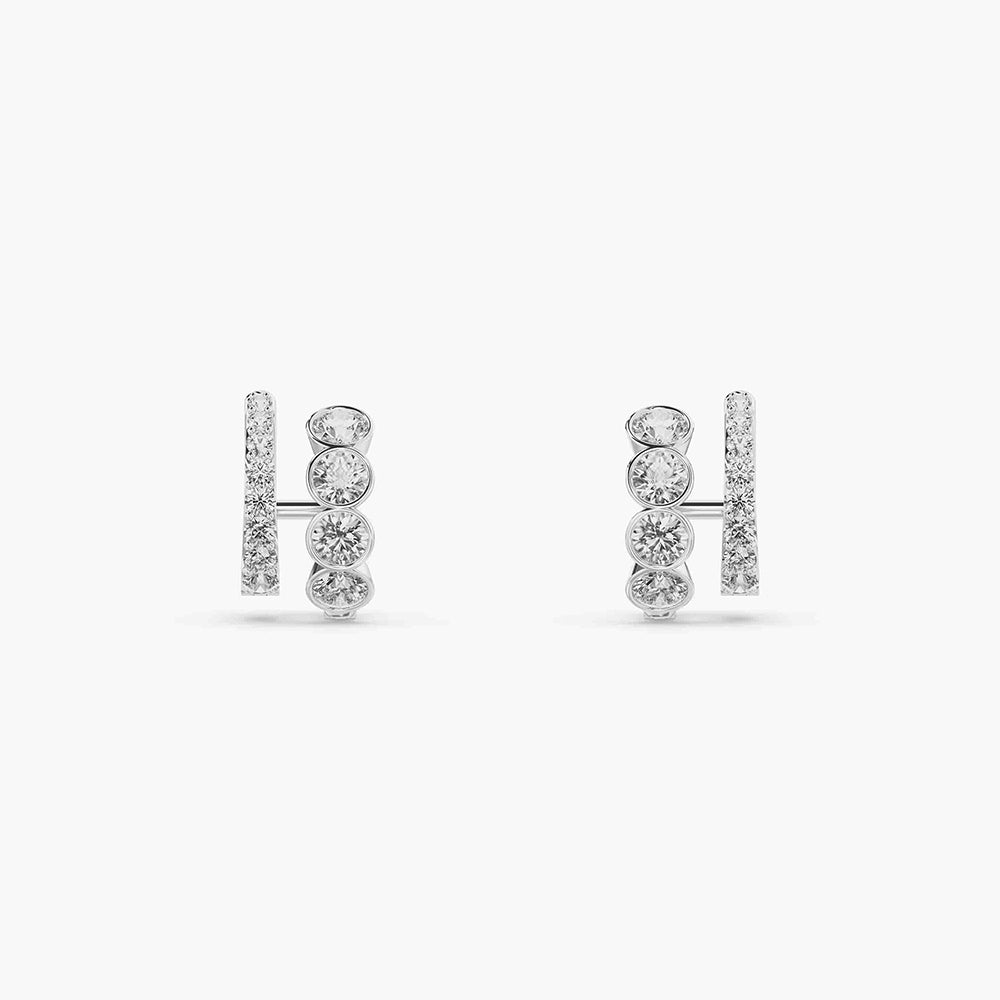 925 Sterling Silver Dotty Hoop Earrings