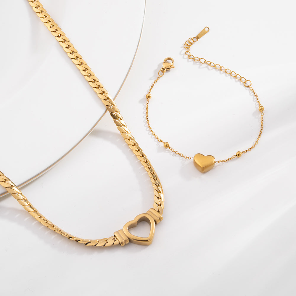 Cuban Double Heart Statement Set