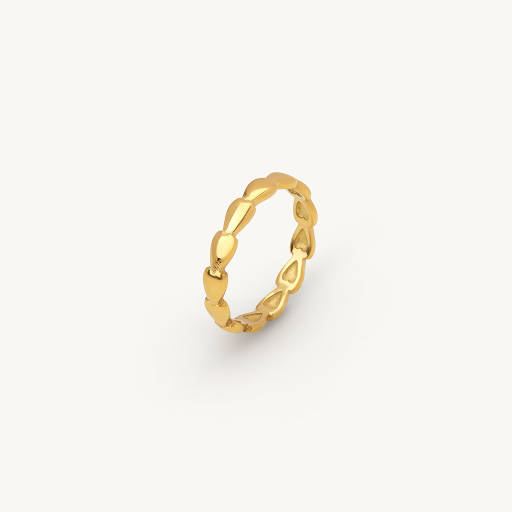 Petite Heart Linked Ring