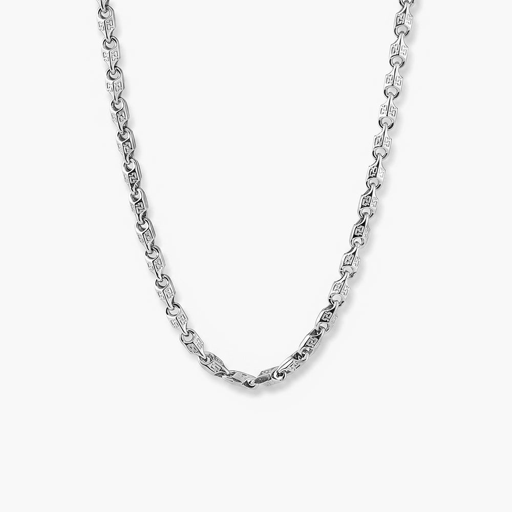 Interlocking Link 925 Silver Chain