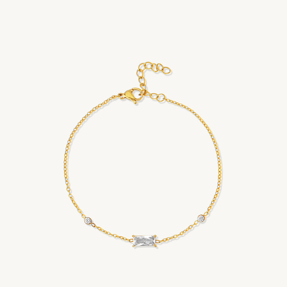 Minimal Crystal Bar Bracelet