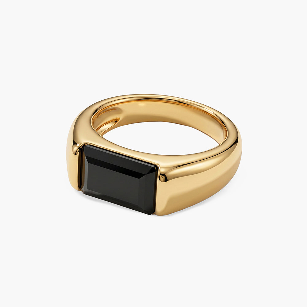 Onyx Baron Signet Ring