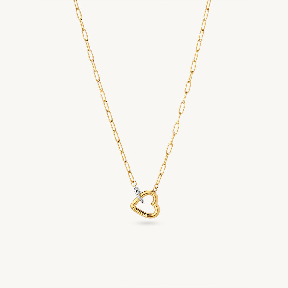 Modern Heart Hold Necklace