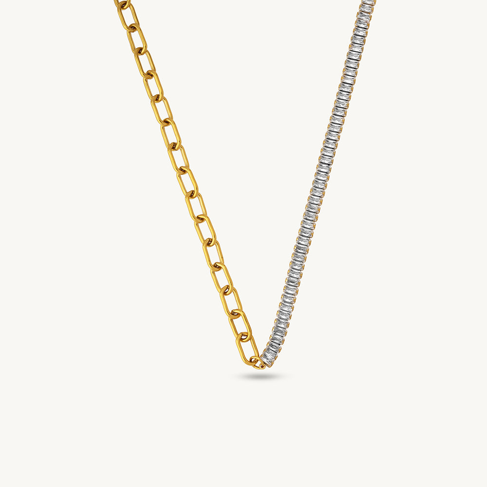 Radiant Crystal Link Necklace