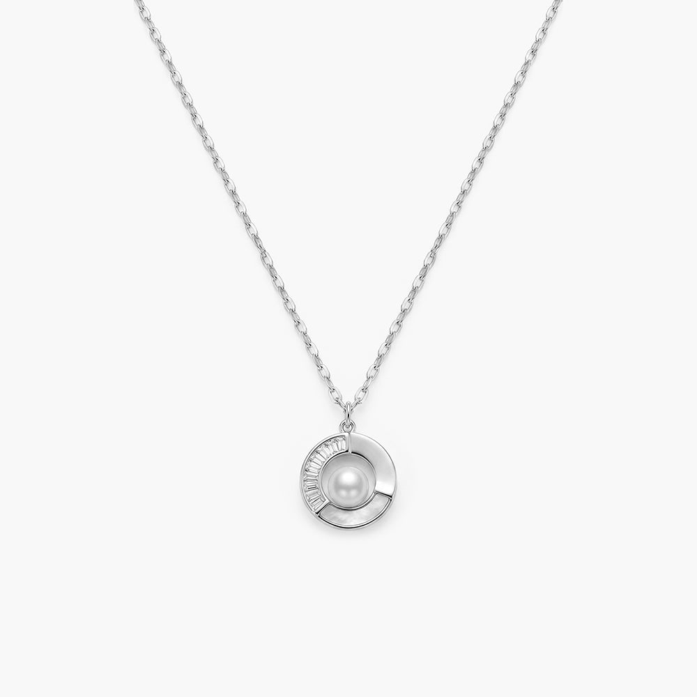 Pearl Orbit 925 Sterling Silver Necklace