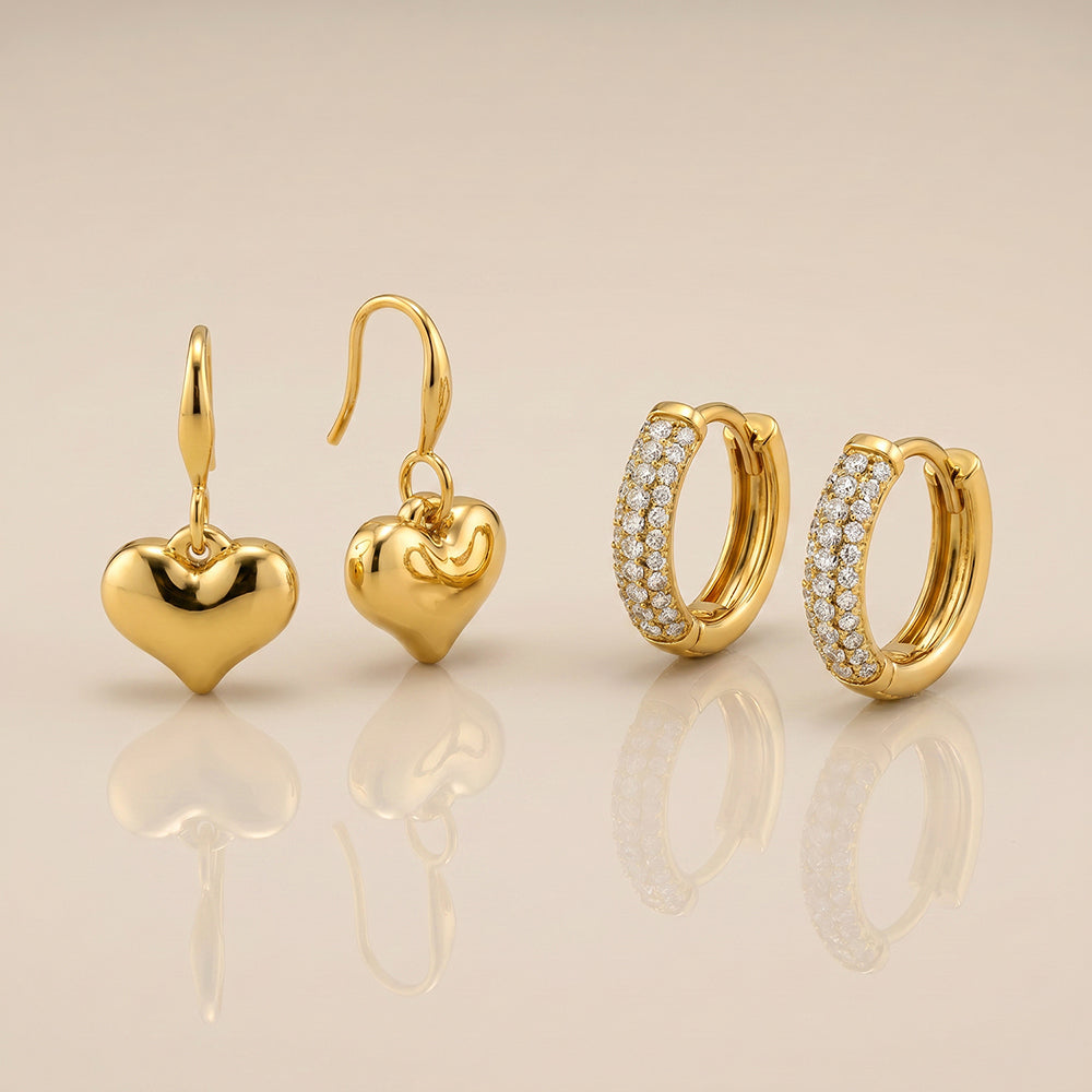 Heart Drop Huggies Set