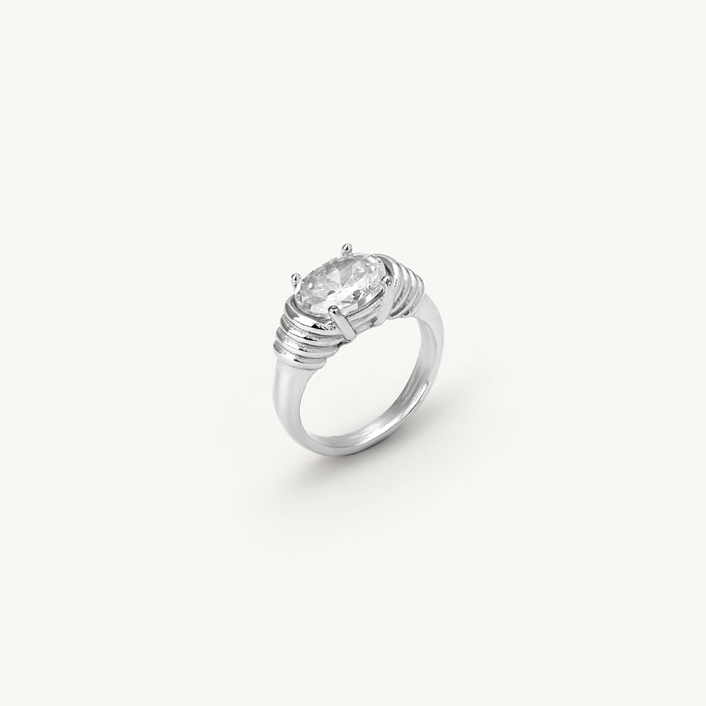 Crystal Oval Glow Ring