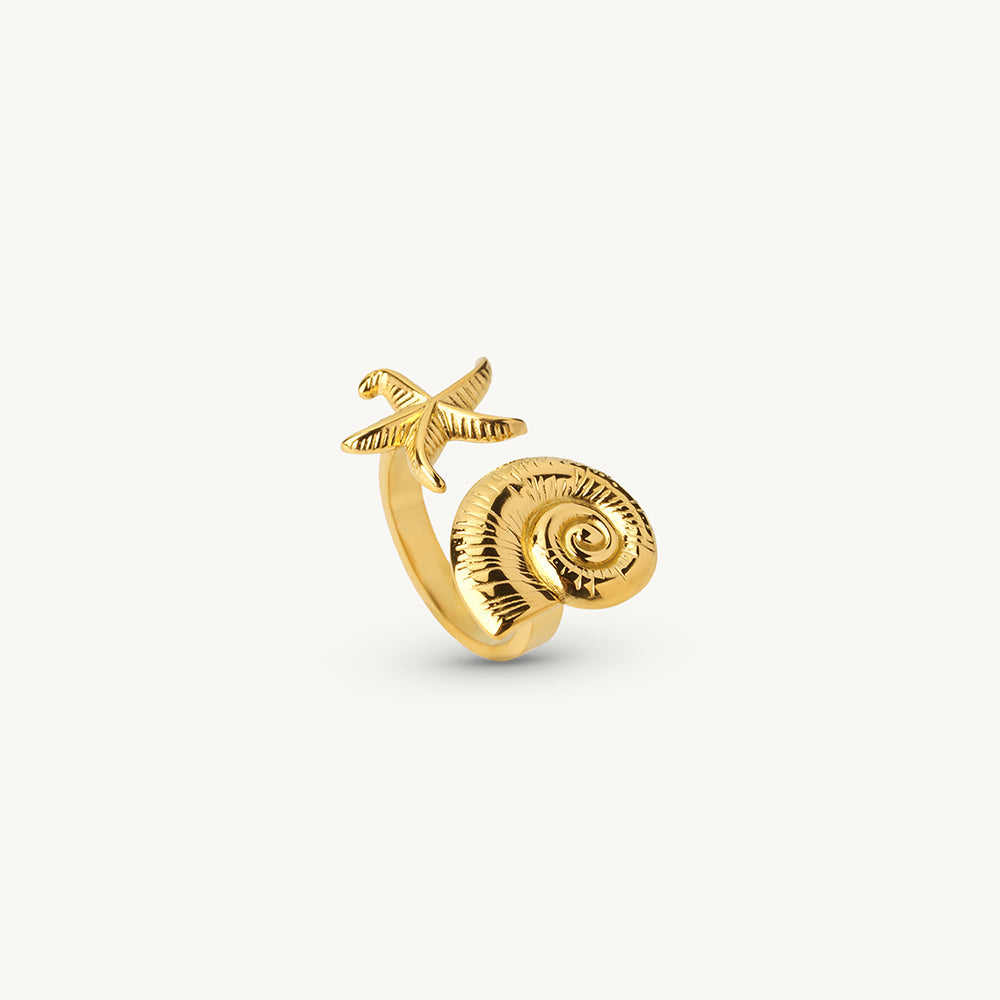 Seashell Star Duo Ring
