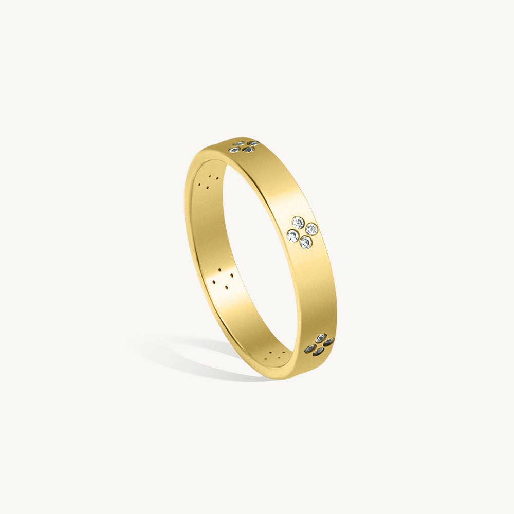 Floral Spark Band Ring