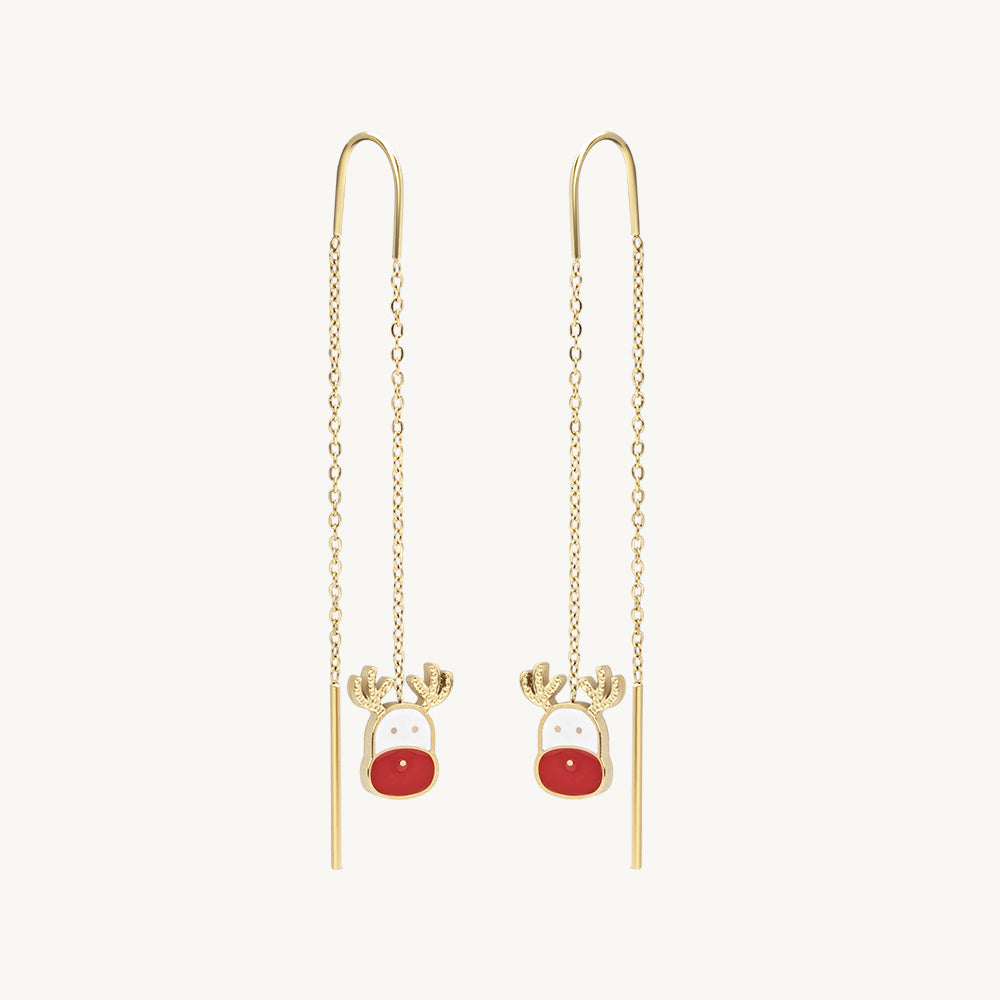 Reindeer Thread Earrings
