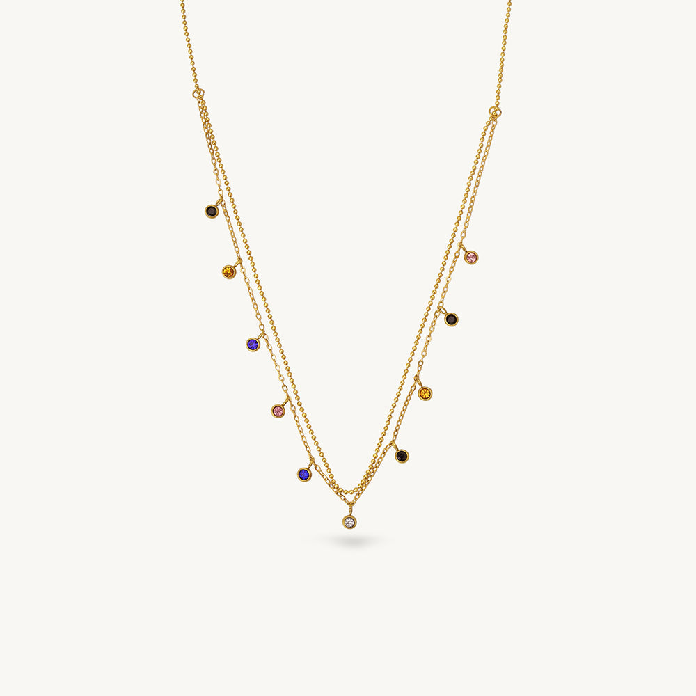 Colorful Charm Layer Necklace