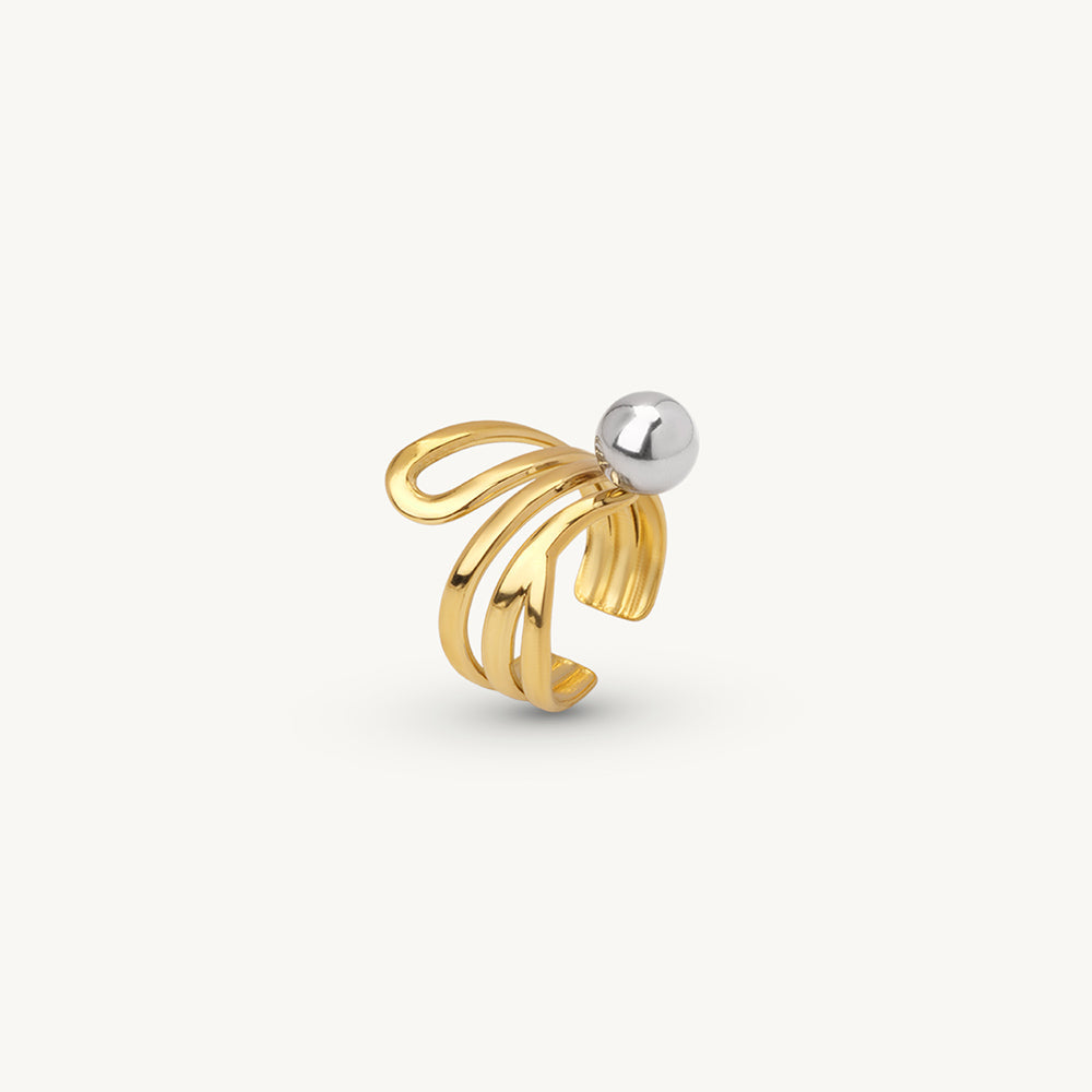 Mini Ball Accent Luna Coil Ring