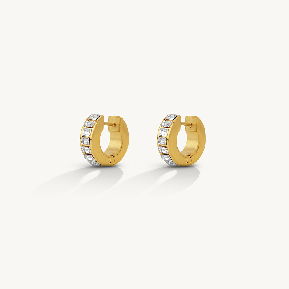 Elegant Crystal Hoop Earrings