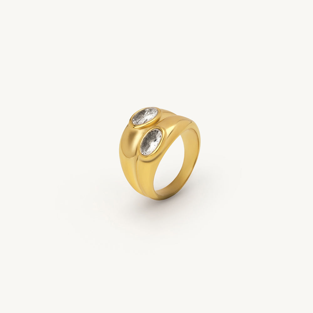 Twin Spark Bold Ring