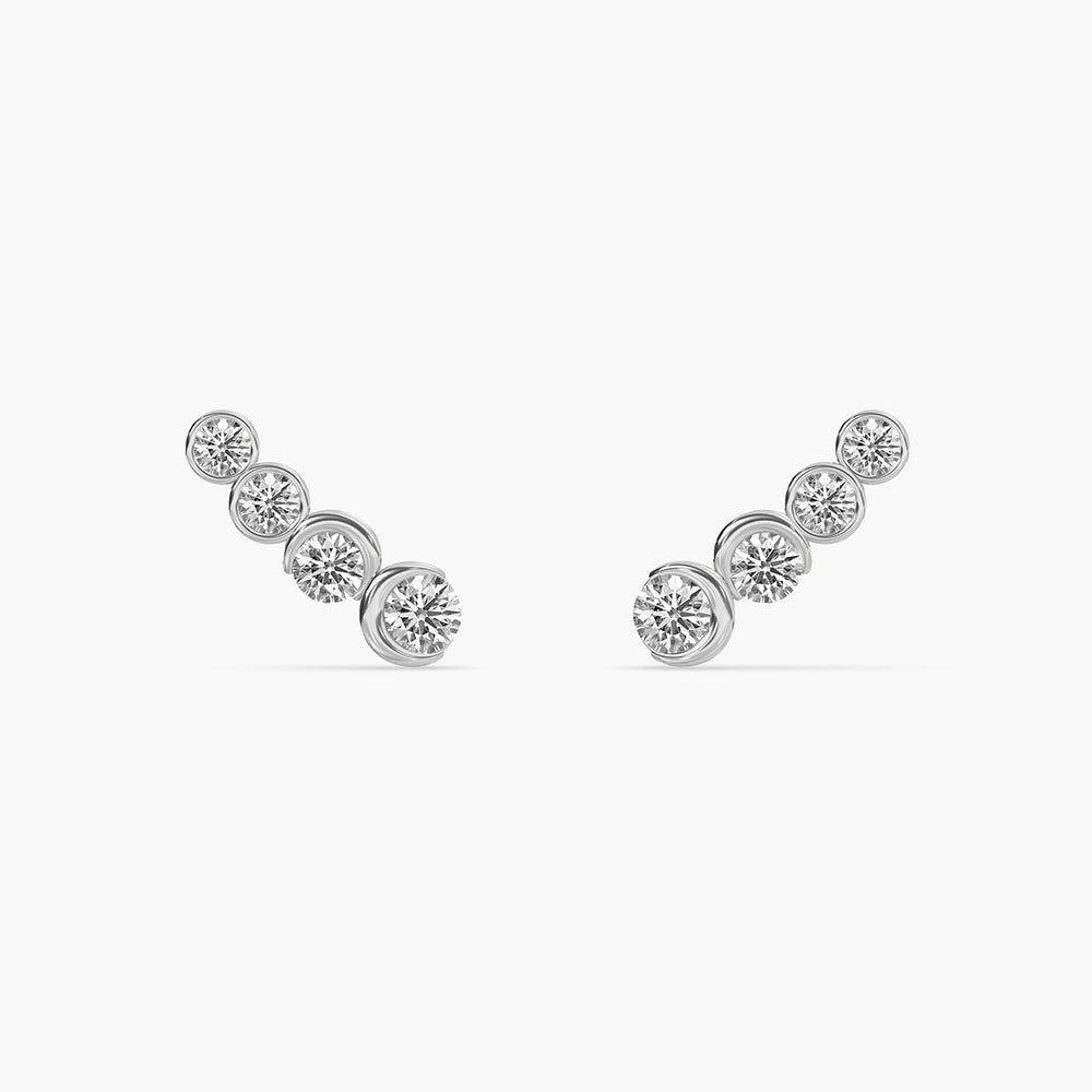 925 Sterling Silver Cascade Climber Earrings